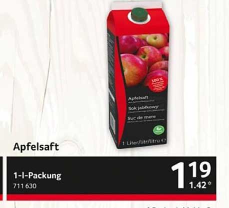 Apfelsaft 1-I-Packung