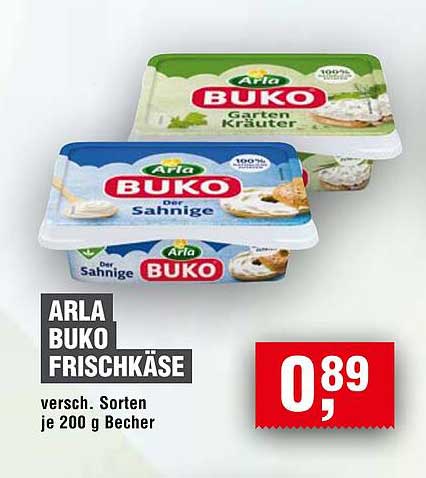 ARLA BUKO FRISCHKÄSE - verschiedene Sorten je 200 g Becher