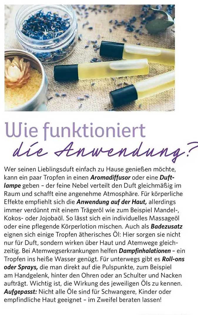 Ätherische Öle für Ihr Zuhause