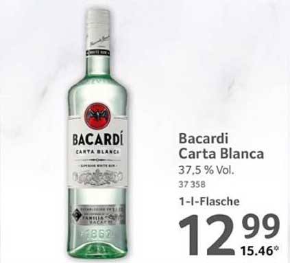 Bacardi Carta Blanca 1-Liter-Flasche
