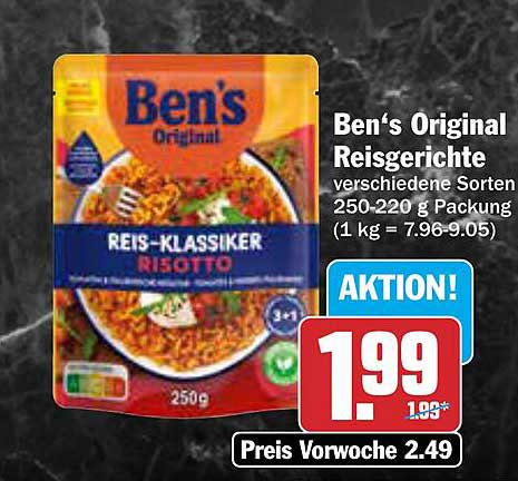 Ben's Original Reisgerichte - Aktionsangebot