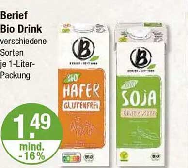Berief Bio Drink in verschiedenen Sorten – je 1-Liter-Packung