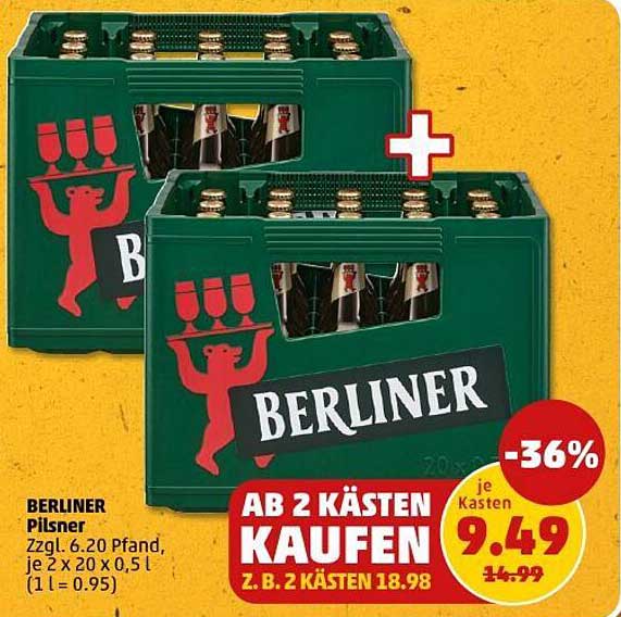 BERLINER Pilsner – 2 Kästen zum Sonderpreis