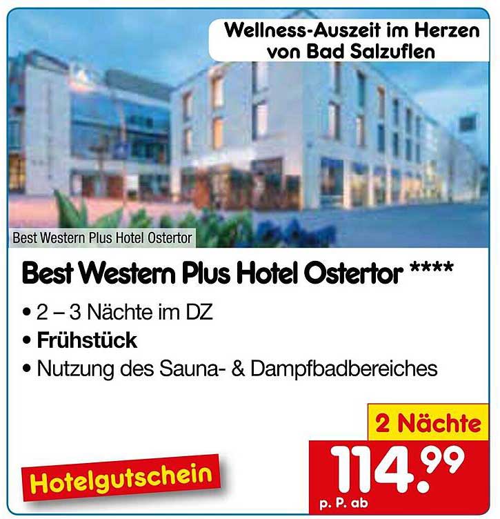 Best Western Plus Hotel Ostertor **** - Wellness-Auszeit im Herzen von Bad Salzuflen