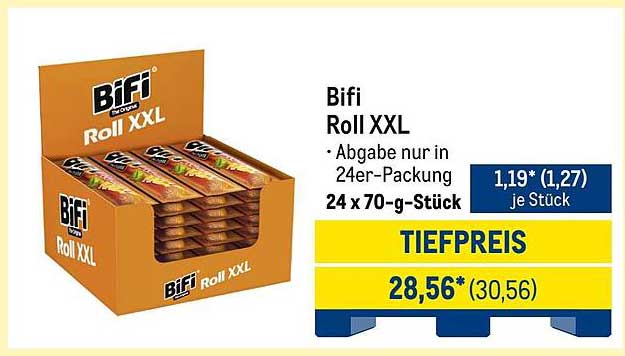 Bifi Roll XXL – 24 x 70-g Stück