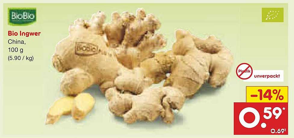 Bio Ingwer China, 100 g - Nur 0,59 €!