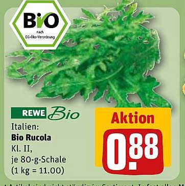 Bio Rucola Kl. II, je 80-g-Schale für 0,88 €