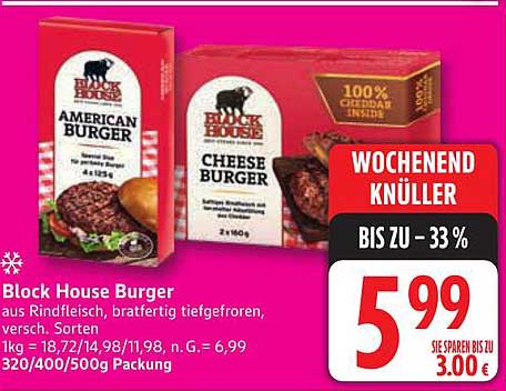 Block House Burger - Hochwertiges Rindfleisch für den Grillgenuss