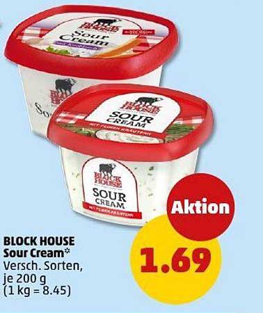 BLOCK HOUSE Sour Cream - Verschiedene Sorten, je 200 g