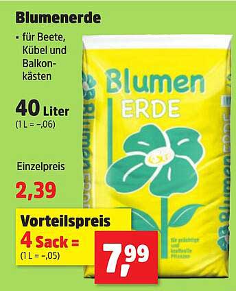 Blumenerde 40 Liter – Ideal für Beete, Kübel und Balkonkästen
