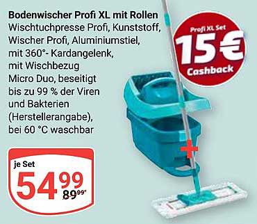 Bodenwischer Profi XL mit Rollen