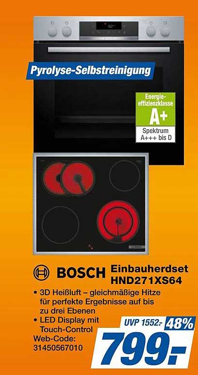 BOSCH Einbauherdset HND27 1XS64