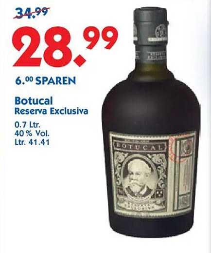 Botucal Reserva Exclusiva 0.7 Ltr, 40% Vol