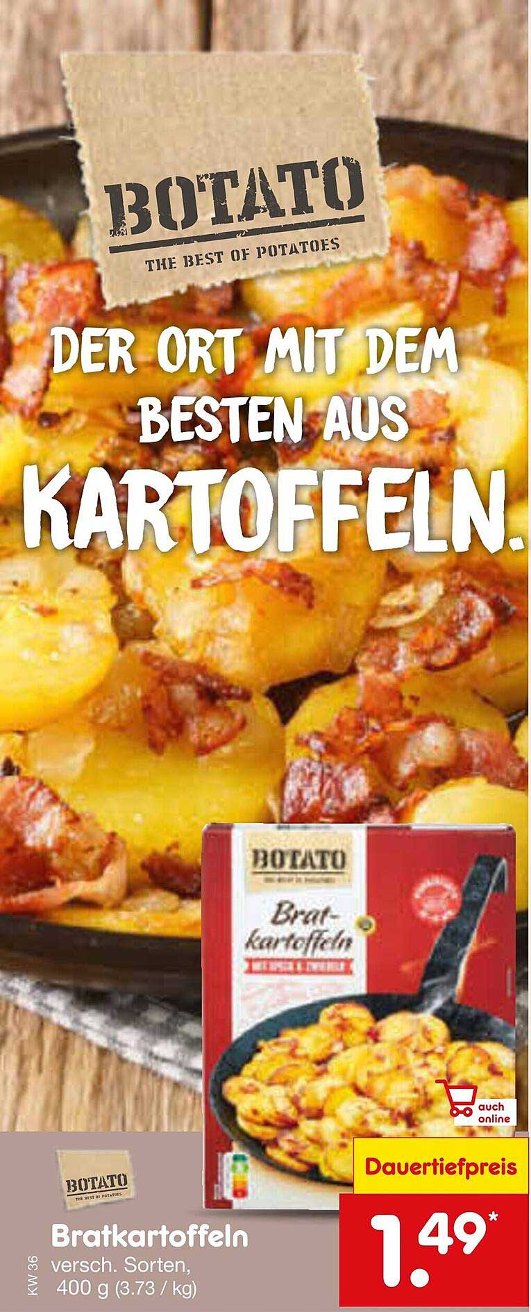 Bratkartoffeln - verschiedene Sorten, 400 g