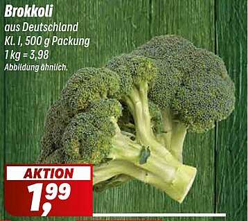 Brokkoli aus Deutschland - Aktionspreis 1,99 € für 500 g