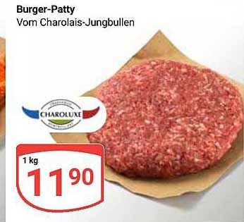 Burger-Patty vom Charolais-Jungbullen