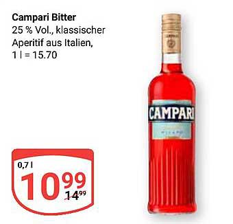 Campari Bitter 0,7 l zum Sonderpreis
