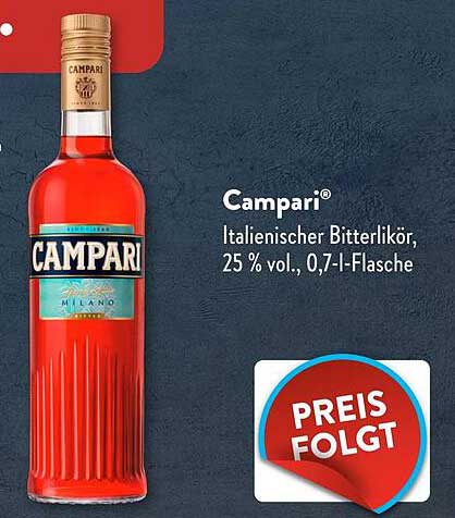 Campari® - Italienischer Bitterlikör, 0,7 l