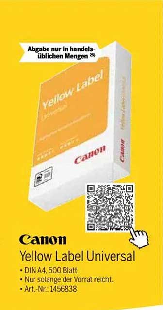 Canon Yellow Label Universal – 500 Blatt DIN A4