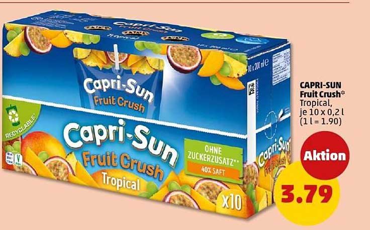 CAPRI-SUN Fruit Crush Tropical, 10 x 0,2 l