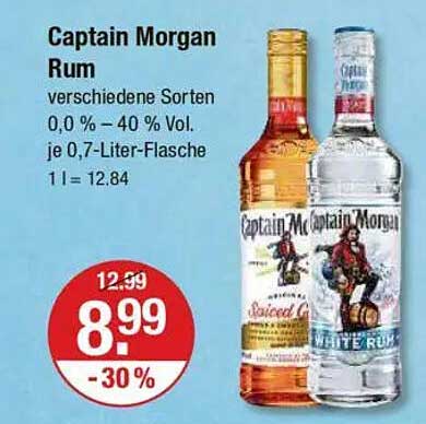 Captain Morgan Rum - verschiedene Sorten 0,0 % - 40 % Vol.