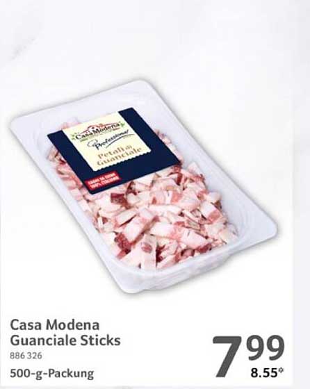 Casa Modena Guanciale Sticks 500-g-Packung