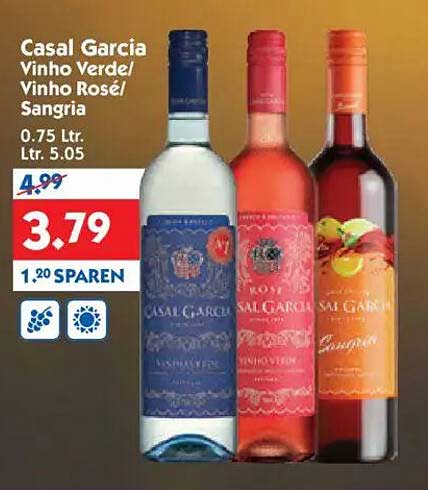 Casal Garcia Vinho Verde/Vinho Rosé/Sangria 0,75 L