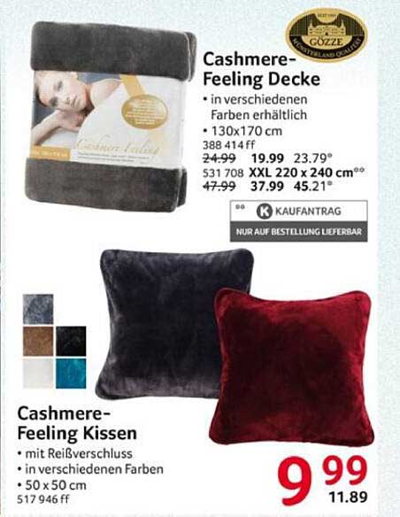 Cashmere-Feeling Decke & Kissen