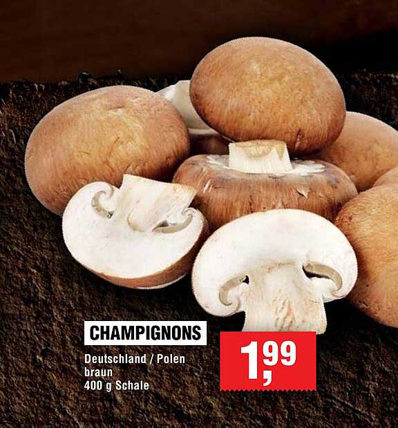 CHAMPIGNONS Deutschland / Polen braun 400 g Schale