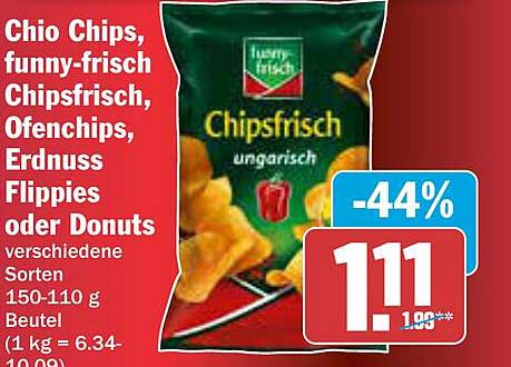 Chio Chips, funny-frisch Chipsfrisch, Ofenchips, Erdnuss Flippies oder Donuts