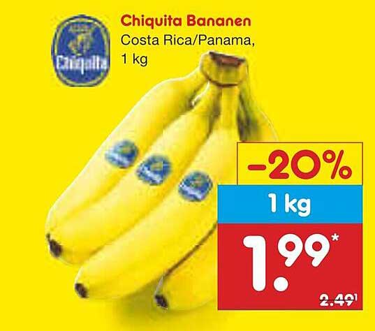 Chiquita Bananen Costa Rica/Panama, 1 kg