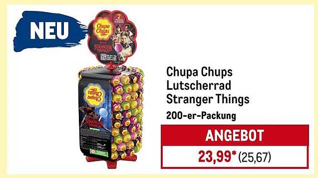 Chupa Chups Lutscherrad Stranger Things 200-er-Packung