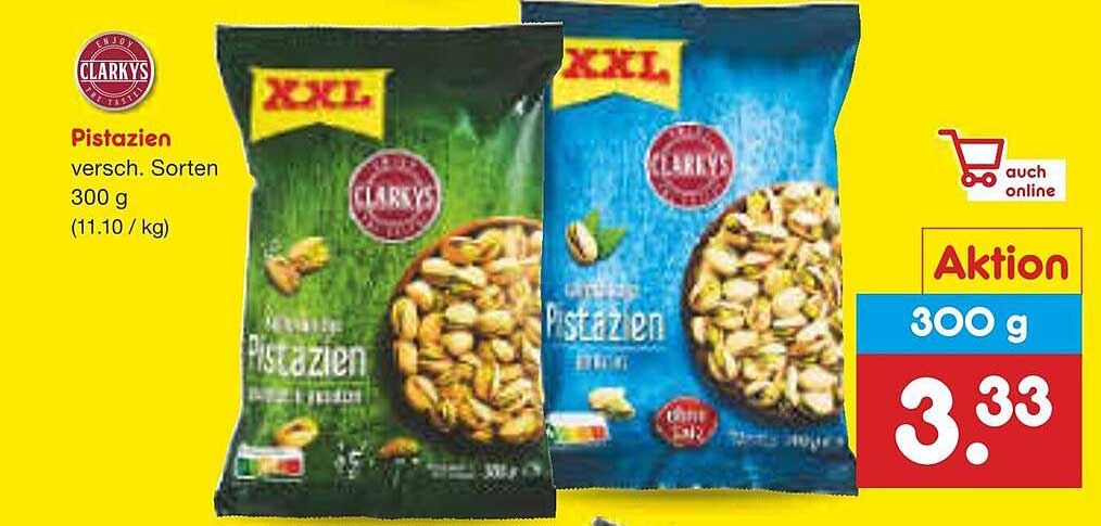 CLARKYS Pistazien 300 g - Verschiedene Sorten