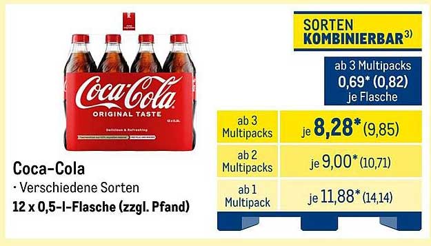 Coca-Cola 12 x 0,5-l-Flasche (zzgl. Pfand)
