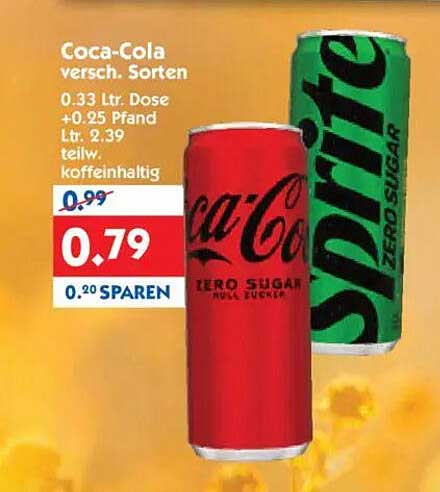 Coca-Cola versch. Sorten 0.33 Ltr. Dose