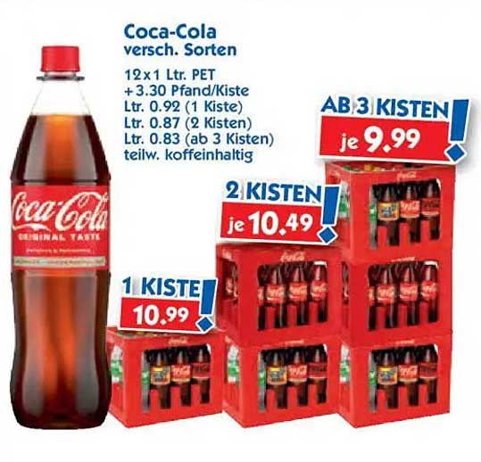 Coca-Cola verschiedene Sorten 12x1 Ltr. PET