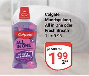 Colgate Mundspülung All in One oder Fresh Breath