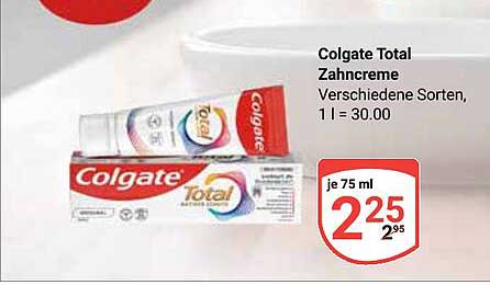 Colgate Total Zahnpasta - verschiedene Sorten, 75 ml
