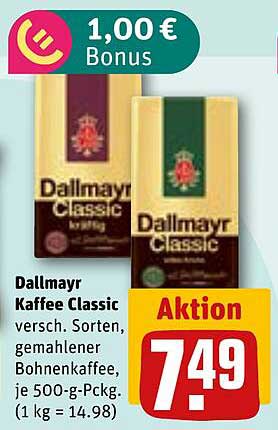Dallmayr Kaffee Classic – Gemahlener Bohnenkaffee