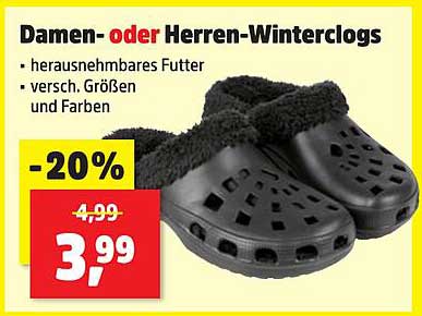 Damen- oder Herren-Winterclogs