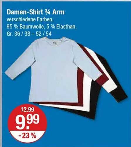 Damen-Shirt ¾ Arm