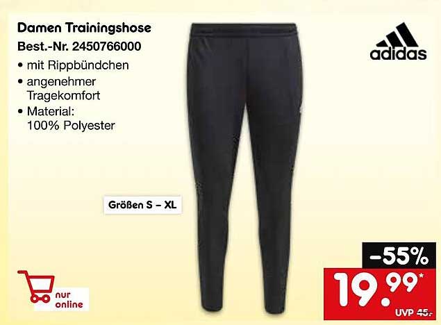 Damen Trainingshose von Adidas - nur online erhältlich!