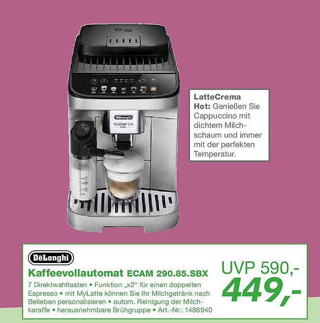 DeLonghi Kaffeevollautomat ECAM 290.85.SBX