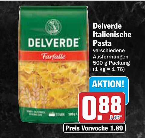 Delverde Italienische Pasta Farfalle 500 g