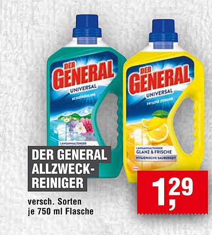 DER GENERAL ALLZWECK-REINIGER - versch. Sorten je 750 ml Flasche