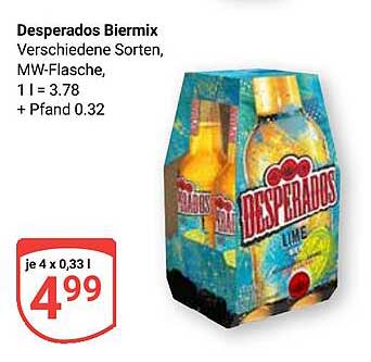 Desperados Biermix - Verschiedene Sorten, MW-Flasche