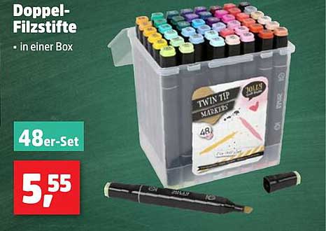 Doppel-Filzstifte 48er-Set in einer Box