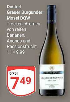 Dostert Grauer Burgunder Mosel DQW Trocken