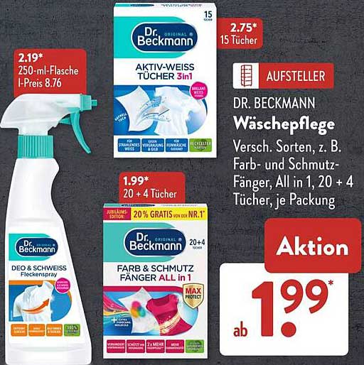 Dr. Beckmann Wäschepflege - Farb- und Schmutzfänger All in 1