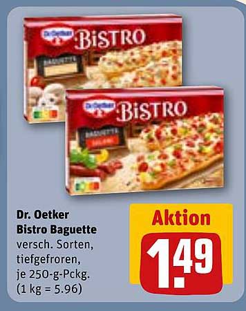Dr. Oetker Bistro Baguette - verschiedene Sorten, tiefgefroren
